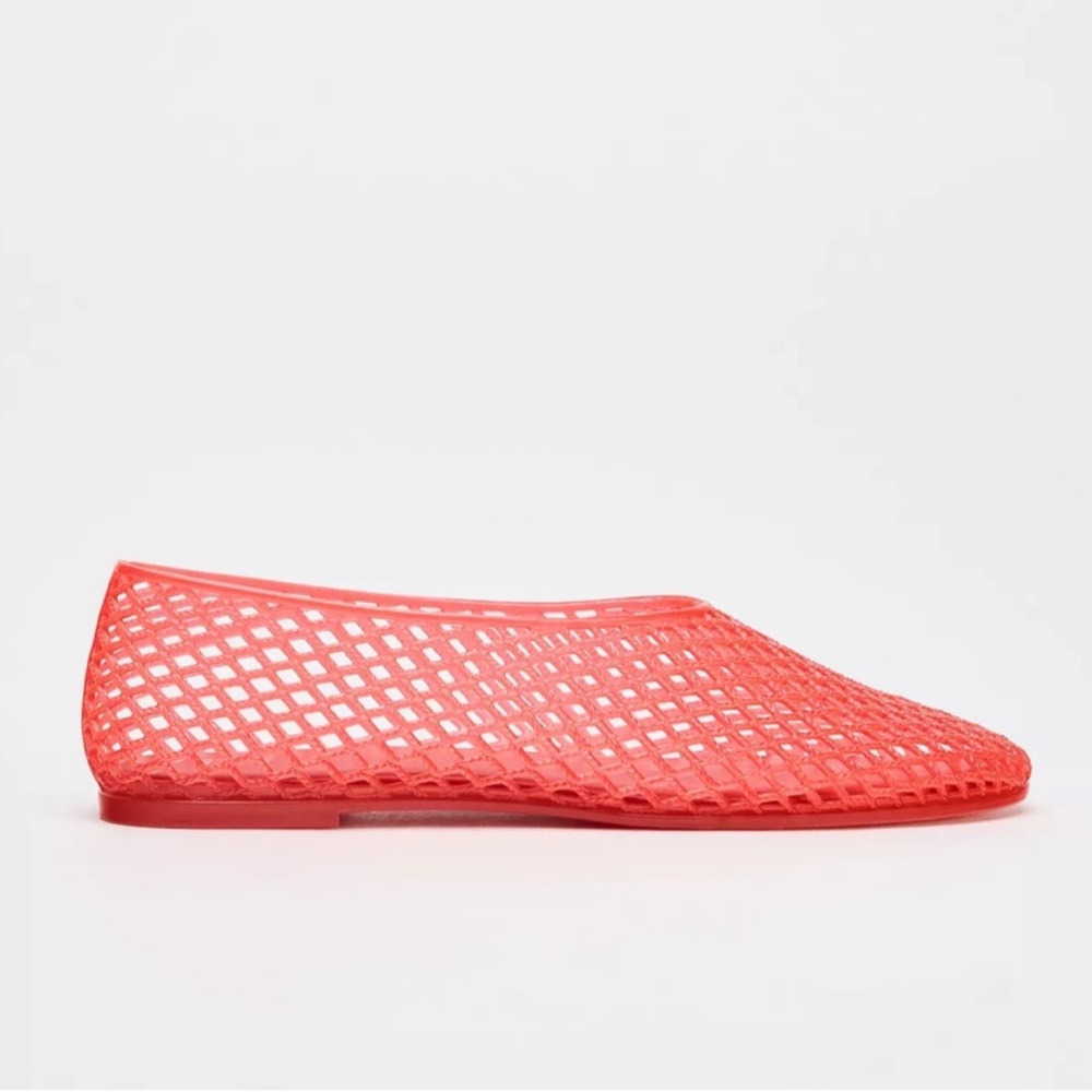NWT ZARA JELLY BALLET FLATS Size 6.5 EUR 37 - Picture 4 of 13